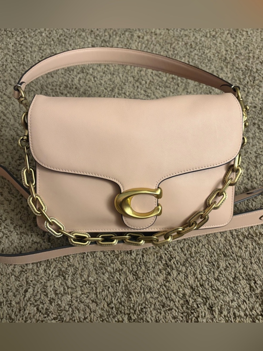 Coach Blush Pink chain Tabby